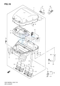 GSX1300R drawing AIR CLEANER