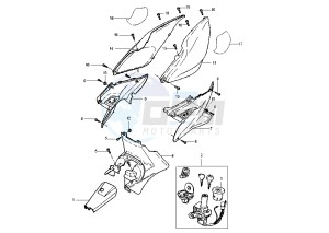 YQ AEROX R 50 drawing SIDE COVERS MY00 MAX BIAGGI