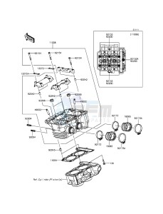 NINJA 300 ABS EX300BGFA XX (EU ME A(FRICA) drawing Cylinder Head