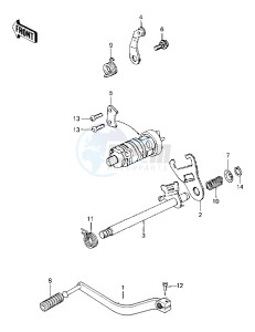 KLT 250 C [PRAIRIE] (C1) [PRAIRIE] drawing GEAR CHANGE MECHANISM -- 83 C1- -