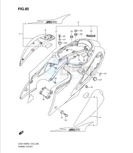 GSX1300R drawing FRAME COVER (GSX1300RL1 E51)