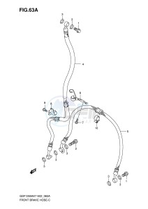 GSF1250 (E2) Bandit drawing FRONT BRAKE HOSE (GSF1250K7 SK7 K8 SK8 K9 SK9 SL0)