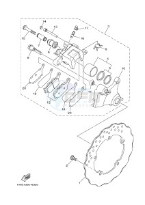 MT07 MT-07 700 (1WSB 1WSC) drawing REAR BRAKE CALIPER