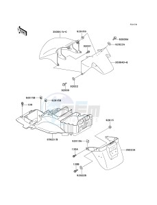 ZX 1100 D [NINJA ZX-11] (D7-D9) [NINJA ZX-11] drawing FENDERS