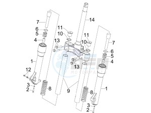 Beverly 125 drawing Fork components (MVP)