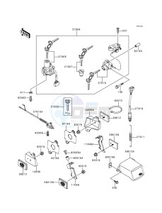 ZX 900 B [NINJA ZX-9R] (B4) [NINJA ZX-9R] drawing IGNITION SWITCH_LOCKS_REFLECTORS