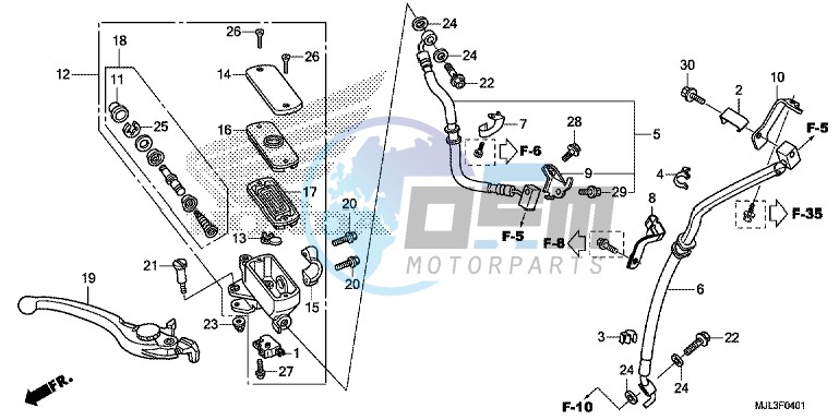 FR. BRAKE MASTER CYLINDER ( NC700XD/ 750XA/ 750XD)