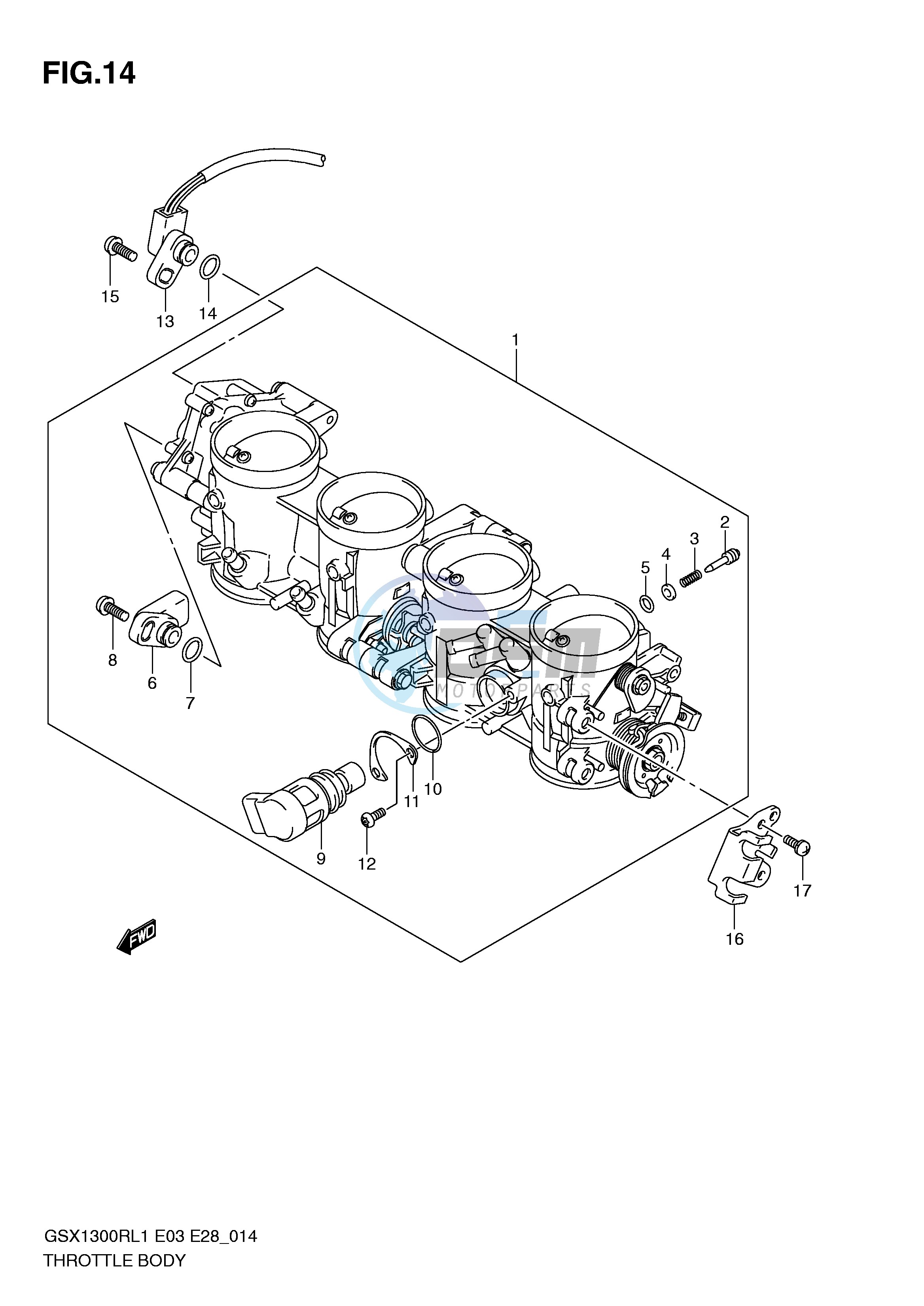 THROTTLE BODY (GSX1300RL1 E3)