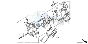 VTR2509 ED / LL MK drawing FRONT BRAKE CALIPER