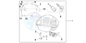 SH300C drawing 35L TOP BOX MOONDUST SILVER MET