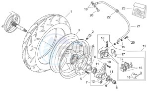 Leonardo 125-150 drawing Rear Wheel