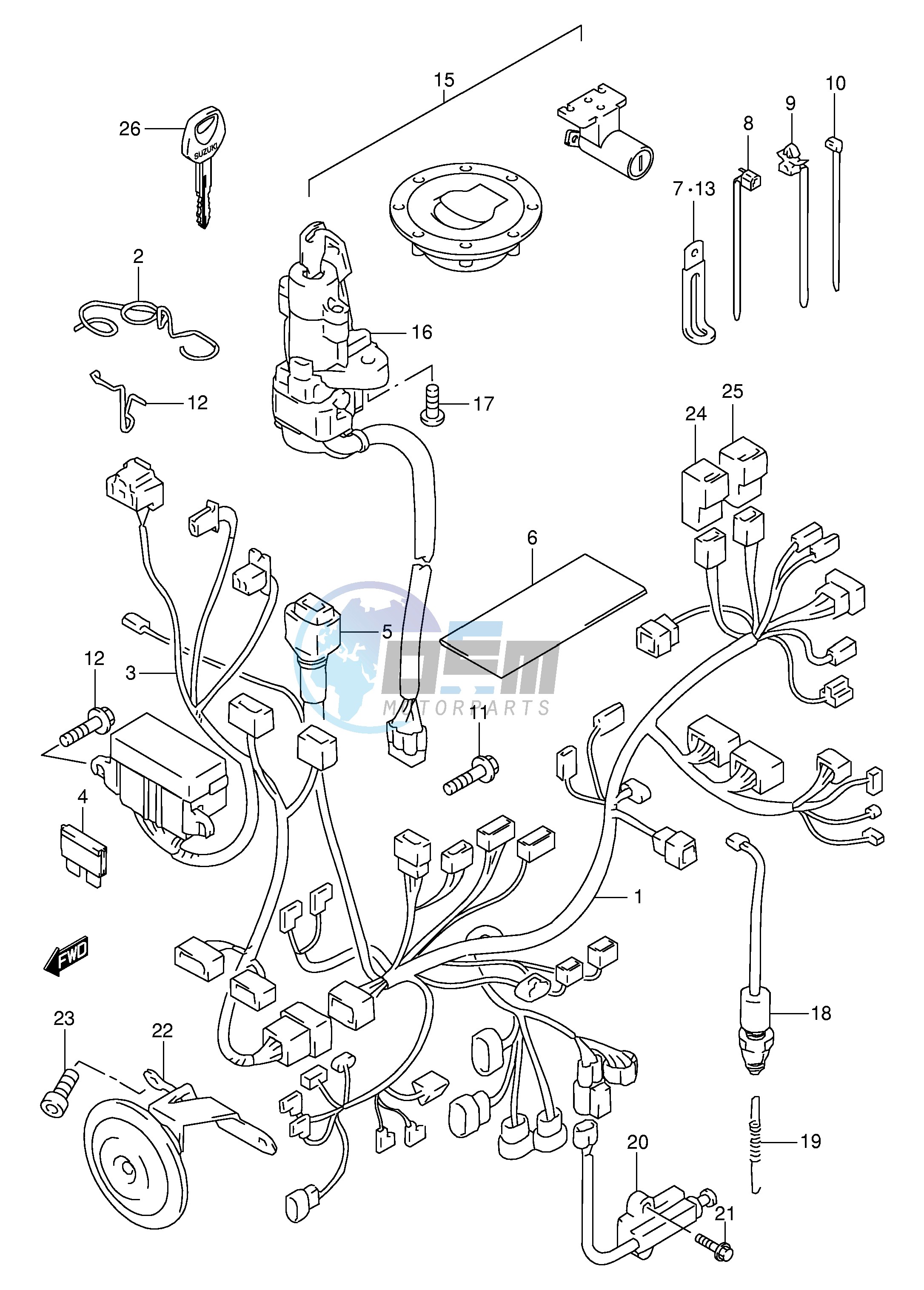 WIRING HARNESS (MODEL W X Y K1)