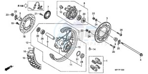 XL700V9 France - (F / CMF SPC) drawing REAR WHEEL