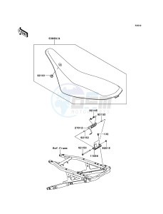 KFX450R KSF450BDF EU drawing Seat