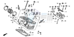 XRV750 AFRICA TWIN drawing REAR CYLINDER HEAD