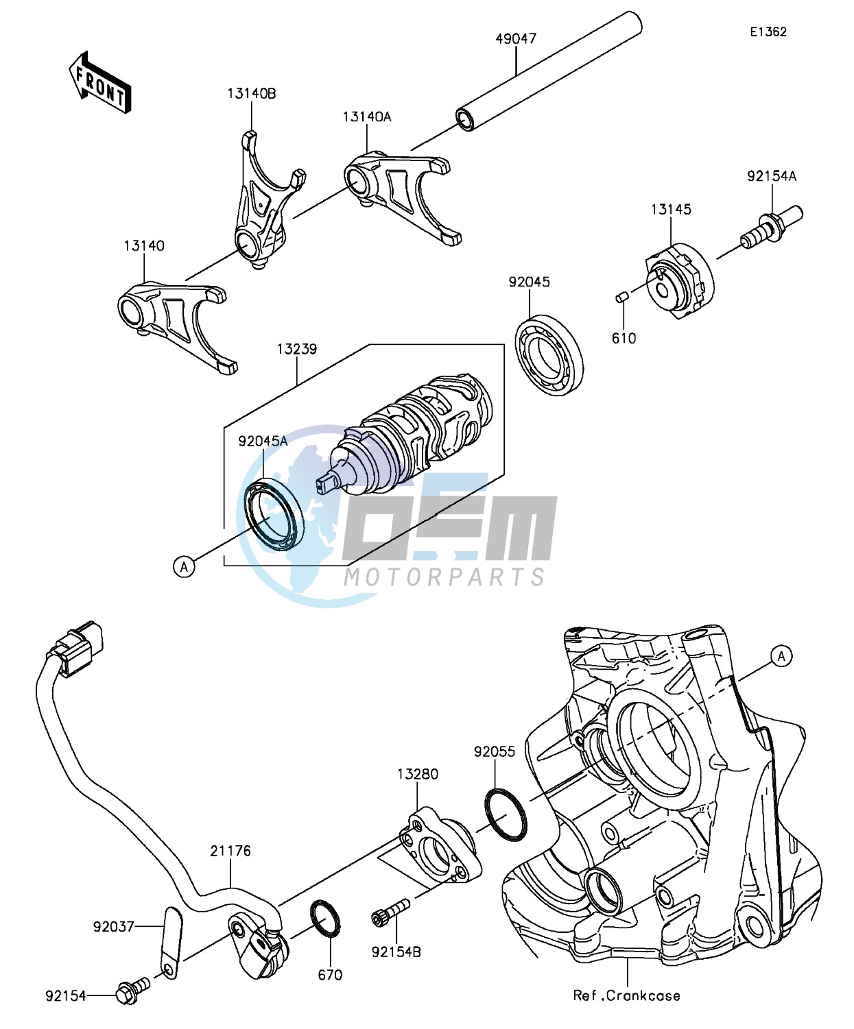 Gear Change Drum/Shift Fork(s)