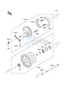 KLX110 KLX110A7F EU drawing Front Hub