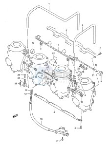 GSX-R750 (E28) drawing CARBURETOR FITTINGS