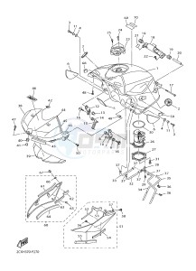 YZF-R6 600 R6 (2CXH) drawing FUEL TANK