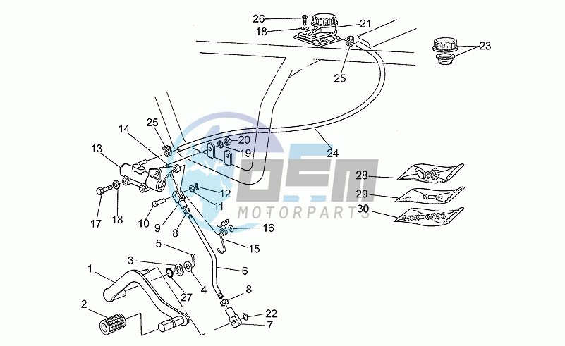 Rear brake system