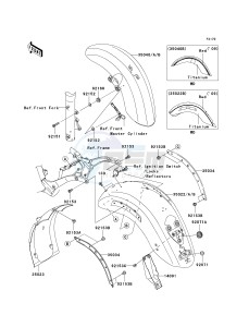 VN 2000 H [VULCAN 2000 CLASSIC] (8F-9F) 0H9F drawing FENDERS