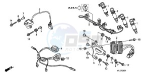 CBR600RA9 France - (F / ABS CMF MME) drawing SUB HARNESS