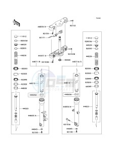 VN 900 C [VULCAN 900 CUSTOM] (7F-9FA) C9FA drawing FRONT FORK