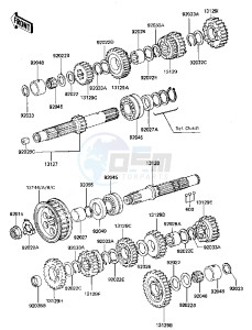 KZ 440 D [LTD BELT] (D2-D5) [LTD BELT] drawing TRANSMISSION -- 81-83 D2_D3_D4_D5- -