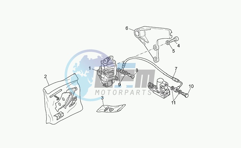 Rear brake caliper