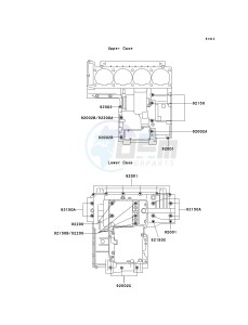 ZG 1000 A [CONCOURS] (A15-A19) [CONCOURS] drawing CRANKCASE BOLT PATTERN