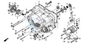 TRX450S drawing FRONT CRANKCASE COVER (ES)