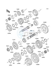 ZZR600 ZX600-E13H GB XX (EU ME A(FRICA) drawing Transmission