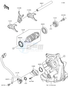 NINJA ZX-10R ZX1000SJF XX (EU ME A(FRICA) drawing Gear Change Drum/Shift Fork(s)