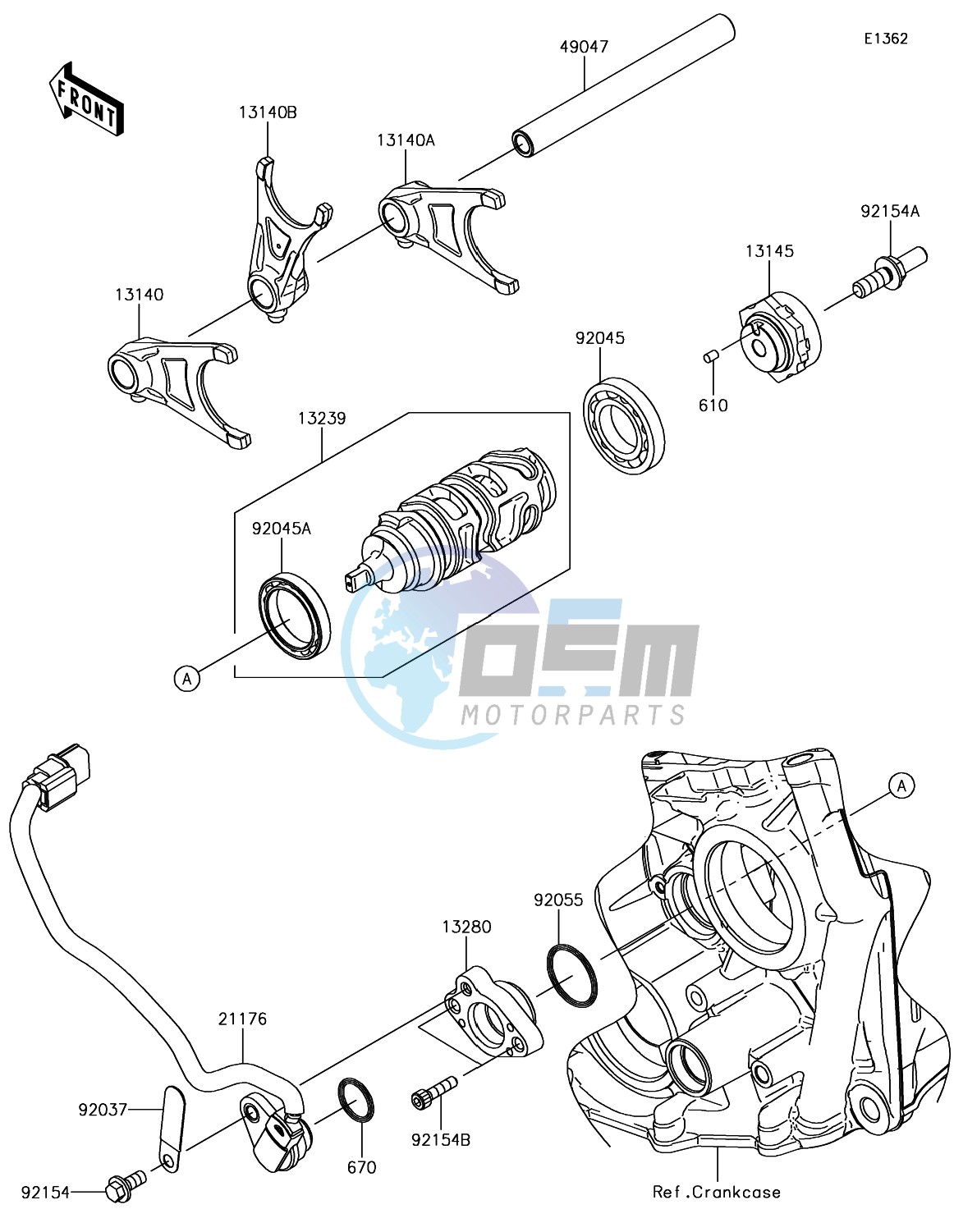 Gear Change Drum/Shift Fork(s)