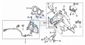 JET EURO X 50 drawing TAIL LIGHT - INDICATORS - REAR MUDGUARD