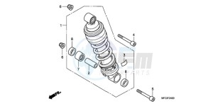 CB600FA France - (F / CMF 25K) drawing REAR CUSHION