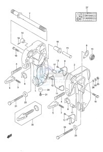 DF 20A drawing Clamp Bracket Remote Control w/Power Tilt Tiller Handle w/Power Tilt