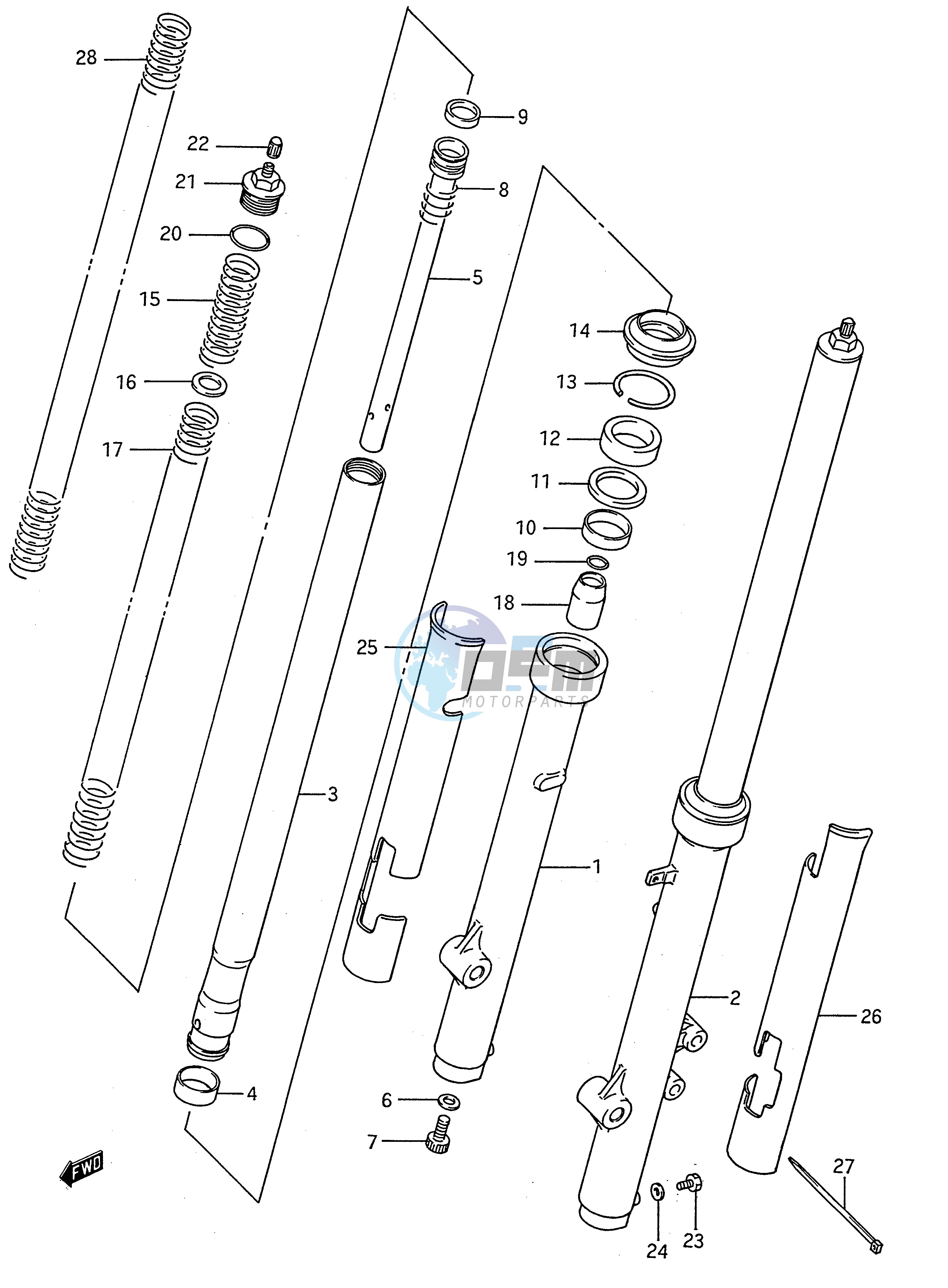 FRONT FORK (MODEL G H J)