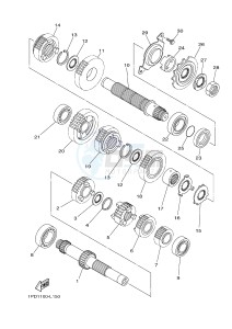 YFZ450 YFZ450B (1PD2 1PD3 1PD1) drawing TRANSMISSION