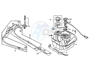 NEW DUKE - 125 cc drawing FUEL TANK