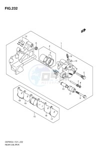 GSF650 (E21) Bandit drawing REAR CALIPER (GSF650UL1 E21)