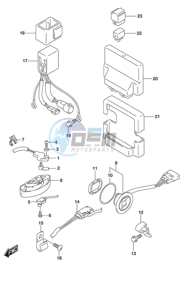 PTT Switch/Engine Control Unit