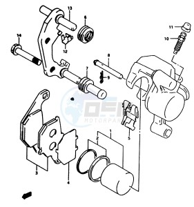 RM80 (T-V) drawing FRONT CALIPER