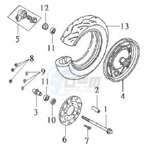 DD50 FIX E2 drawing FRONT WHEEL