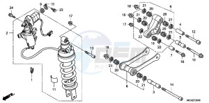 GL1800G GOLDWING 2ED drawing REAR CUSHION