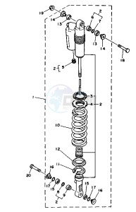 WR 250 drawing REAR SUSPENSION