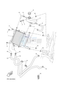 NS50 AEROX (1PH1 1PH1 1PH1) drawing RADIATOR & HOSE