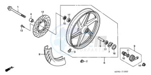 CBR125RWA Germany - (G / WH) drawing FRONT WHEEL