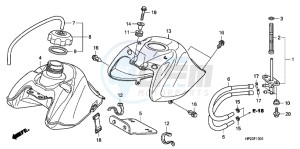 TRX90XC TRX90 ED drawing FUEL TANK (TRX90EX8/ X9/ XB/ XC/ XD/ XE)