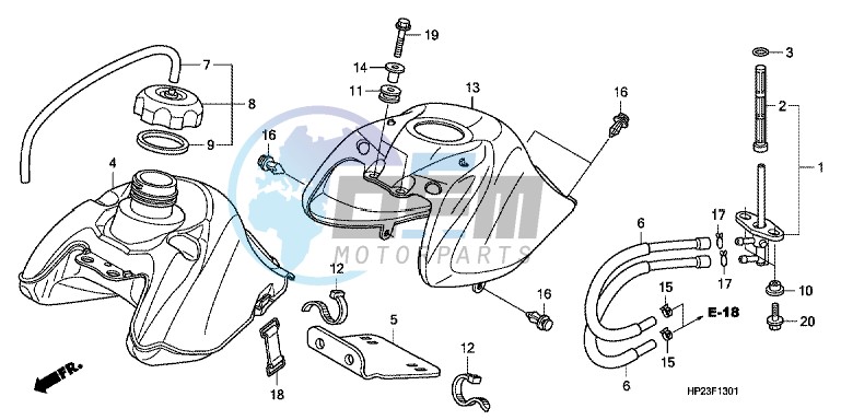 FUEL TANK (TRX90EX8/ X9/ XB/ XC/ XD/ XE)